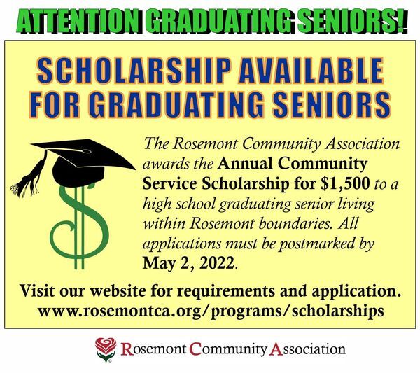 Scholarship Available for Rosemont High Seniors