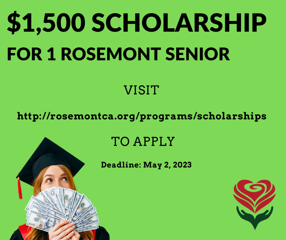2023 Scholarship Application now Available for Rosemont Seniors